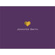 Sweet Heart Foil Stamped Folded Note Cards with Lined Envelopes Image 5 of 9